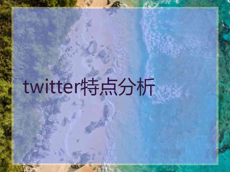 twitter特点分析