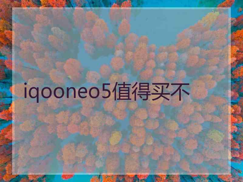 iqooneo5值得买不