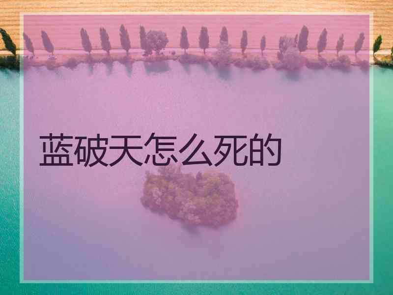 蓝破天怎么死的