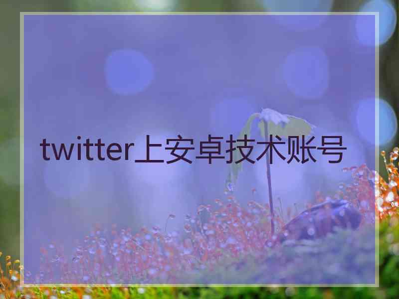 twitter上安卓技术账号