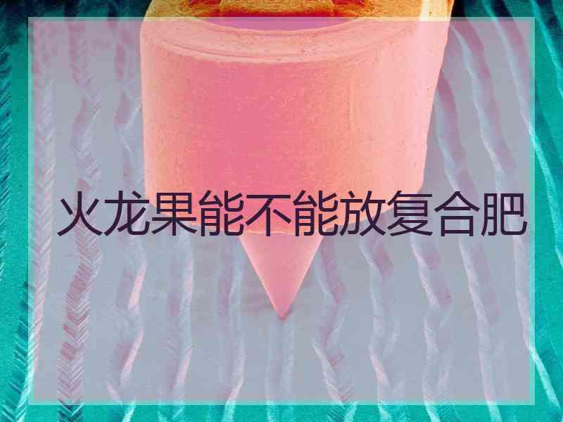 火龙果能不能放复合肥