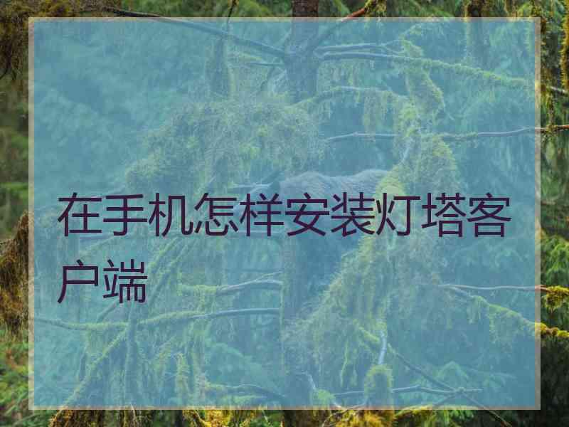 在手机怎样安装灯塔客户端