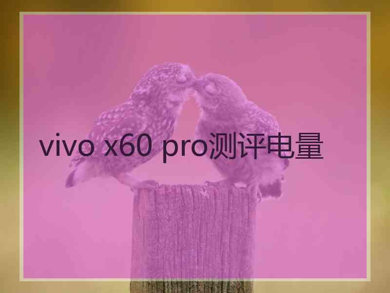 vivo x60 pro测评电量