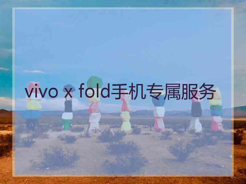 vivo x fold手机专属服务