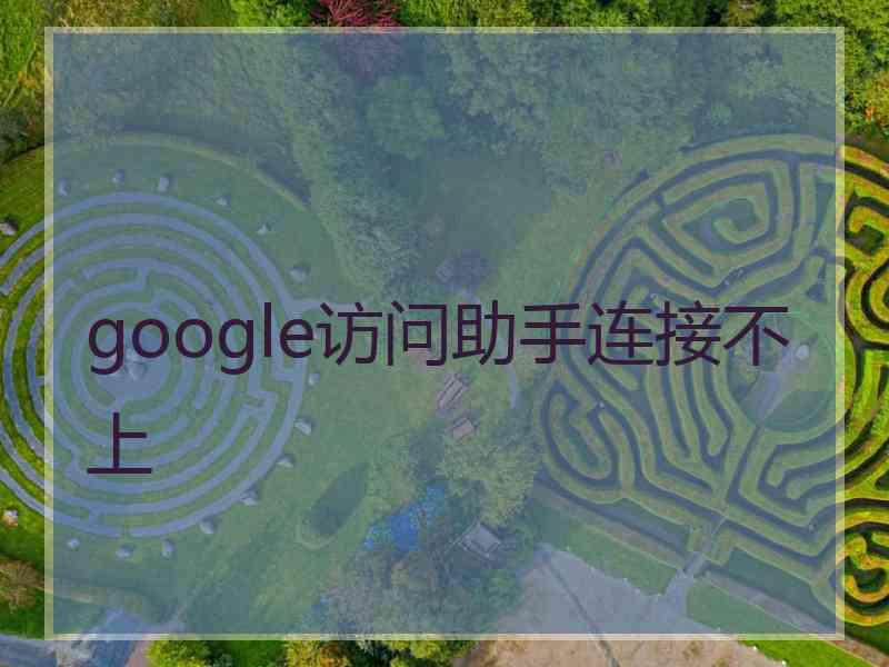 google访问助手连接不上