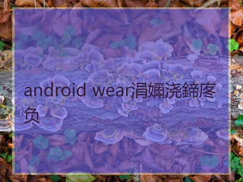 android wear涓嬭浇鍗庝负