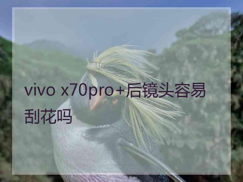 vivo x70pro+后镜头容易刮花吗