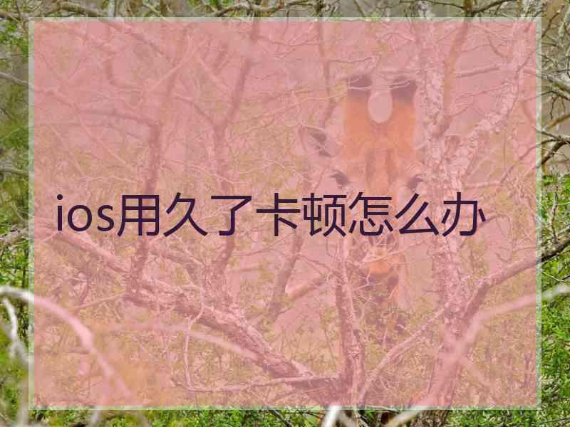 ios用久了卡顿怎么办