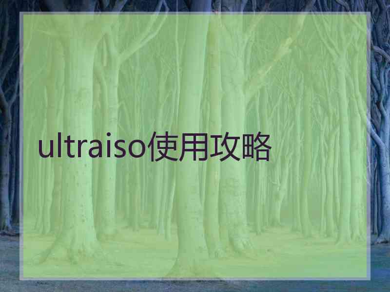 ultraiso使用攻略