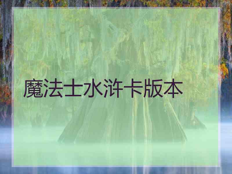 魔法士水浒卡版本