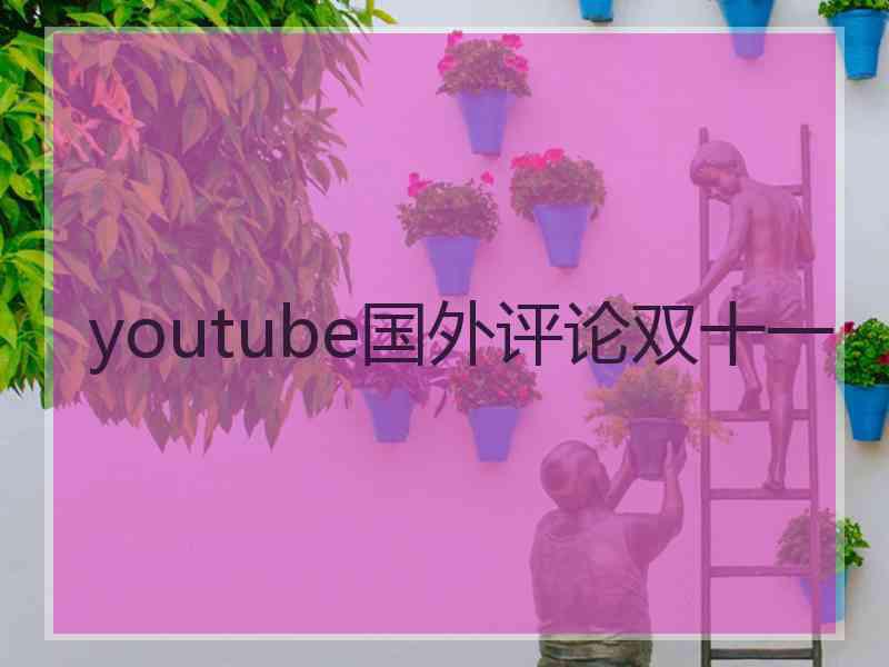 youtube国外评论双十一