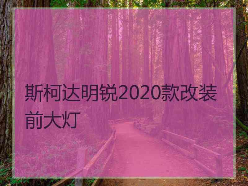 斯柯达明锐2020款改装前大灯