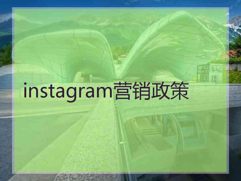 instagram营销政策