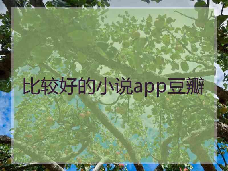 比较好的小说app豆瓣