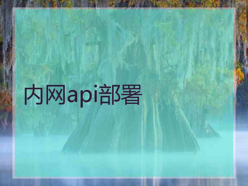 内网api部署