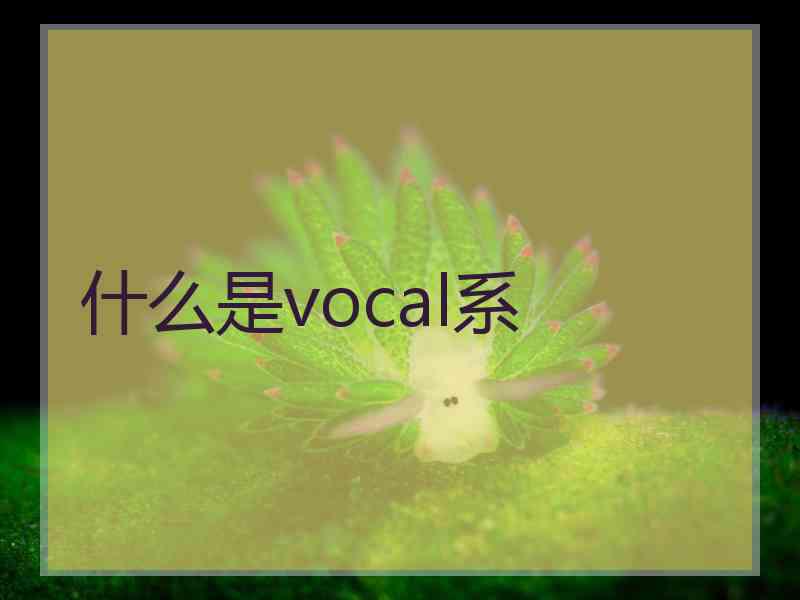 什么是vocal系