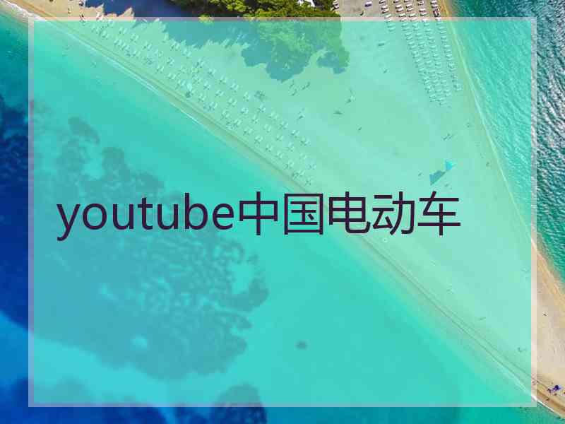 youtube中国电动车