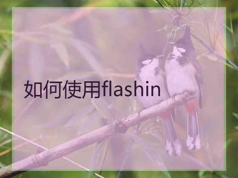 如何使用flashin