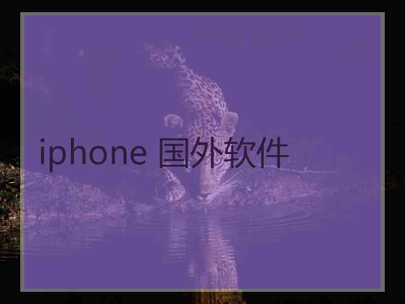 iphone 国外软件