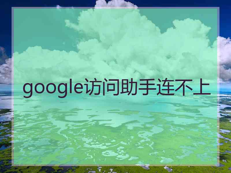 google访问助手连不上