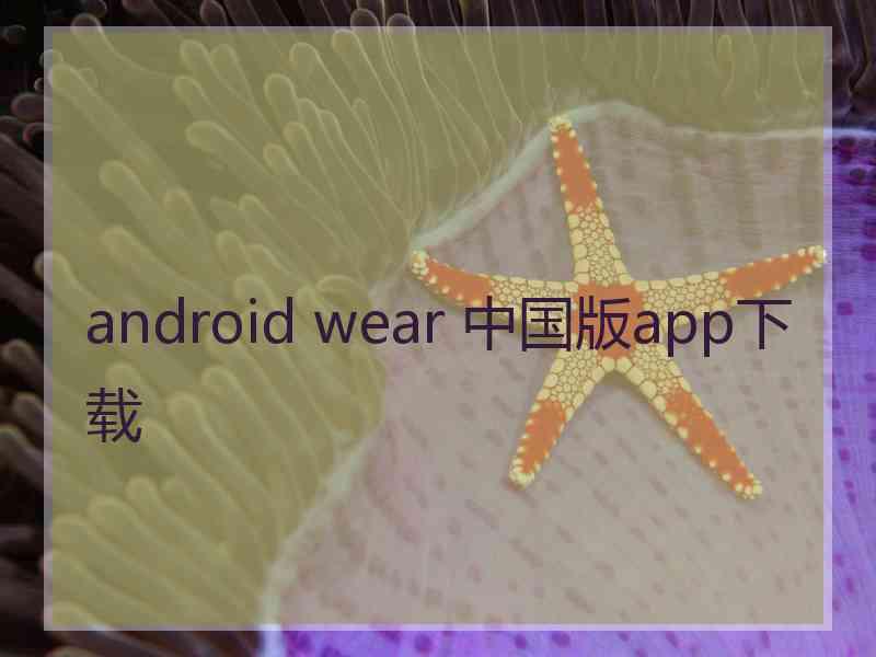 android wear 中国版app下载