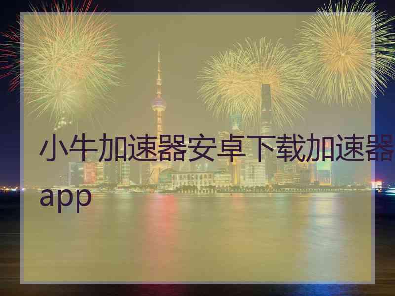 小牛加速器安卓下载加速器app