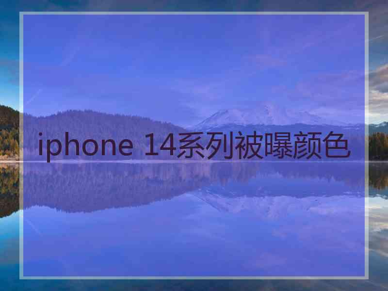 iphone 14系列被曝颜色