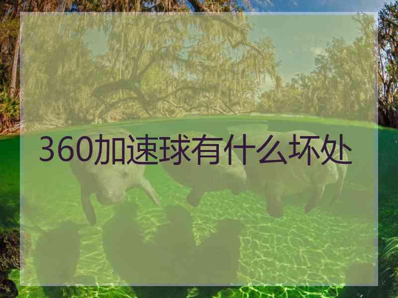 360加速球有什么坏处