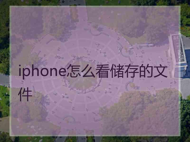 iphone怎么看储存的文件