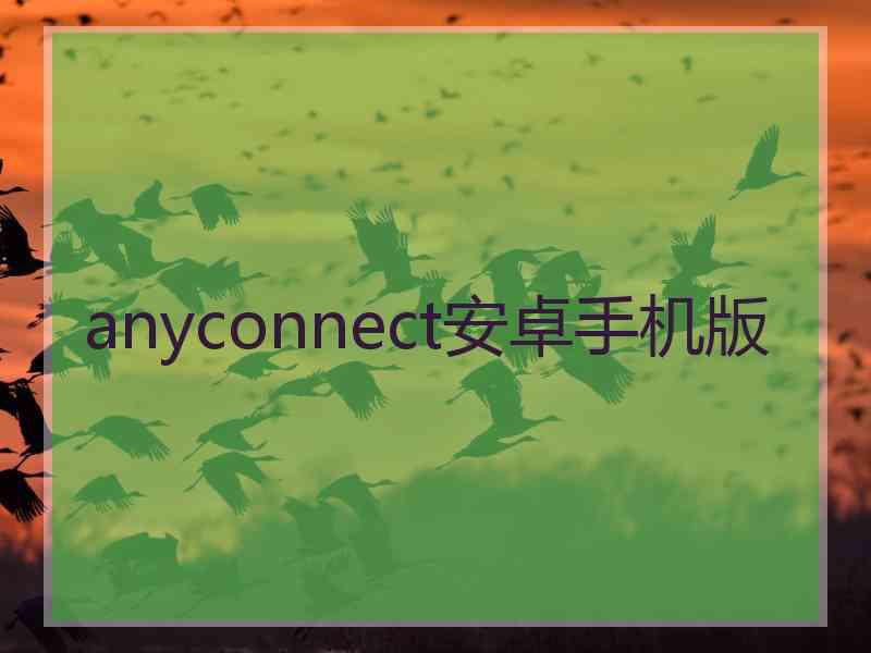 anyconnect安卓手机版