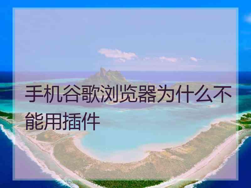 手机谷歌浏览器为什么不能用插件