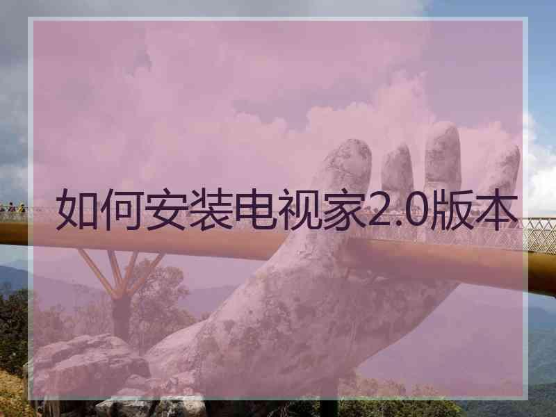 如何安装电视家2.0版本