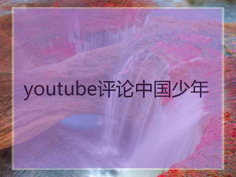 youtube评论中国少年