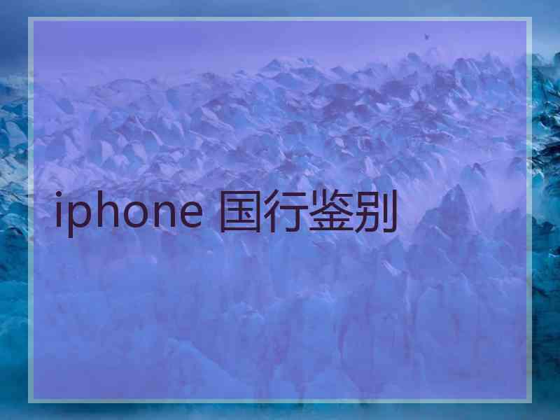 iphone 国行鉴别