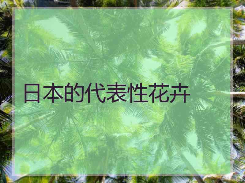 日本的代表性花卉