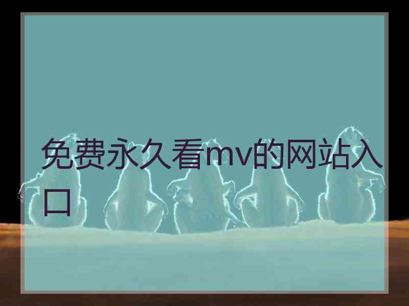 免费永久看mv的网站入口