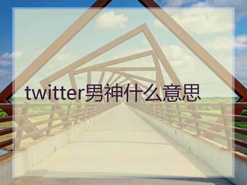 twitter男神什么意思