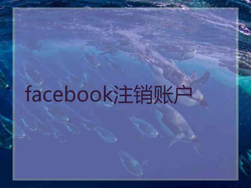 facebook注销账户