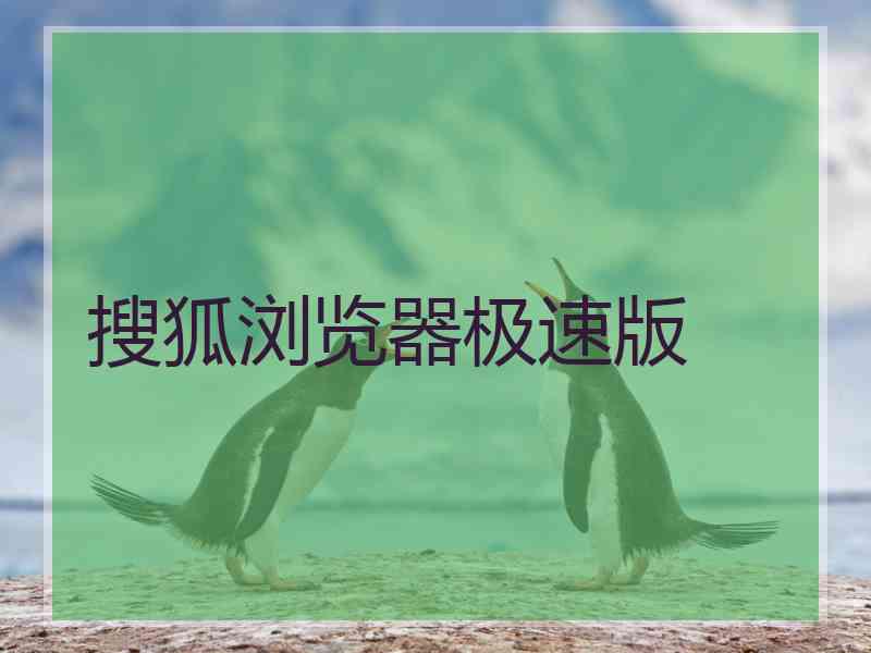 搜狐浏览器极速版