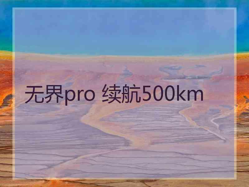 无界pro 续航500km