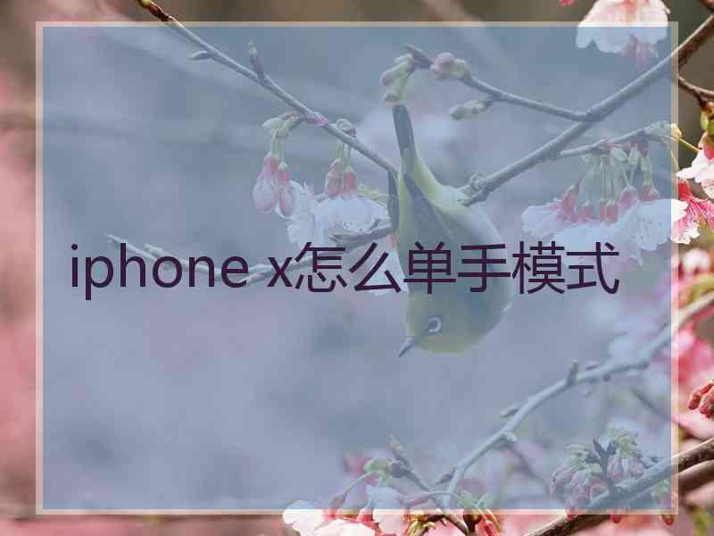 iphone x怎么单手模式