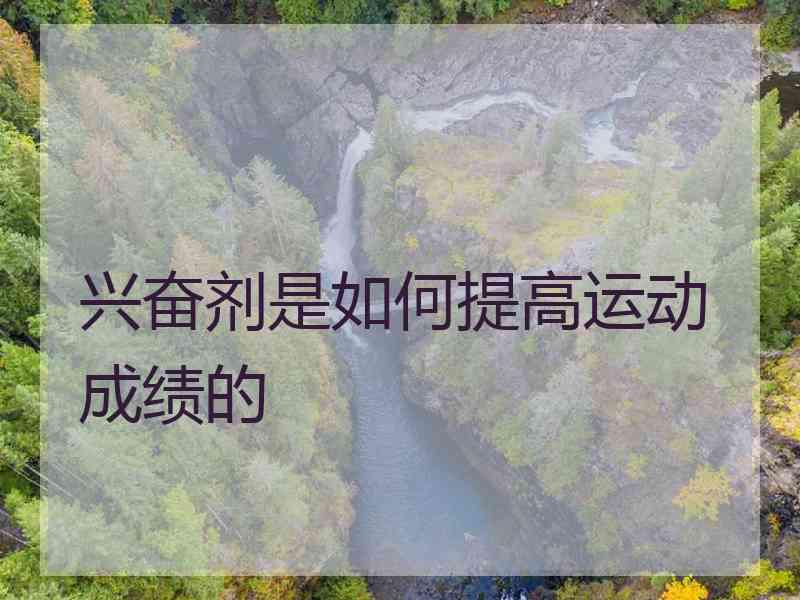 兴奋剂是如何提高运动成绩的