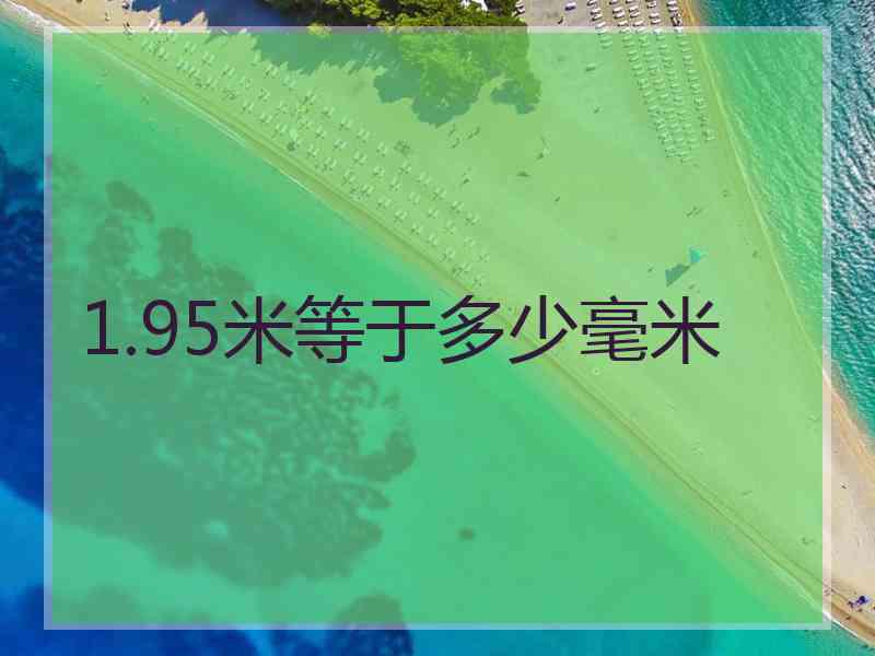 1.95米等于多少毫米