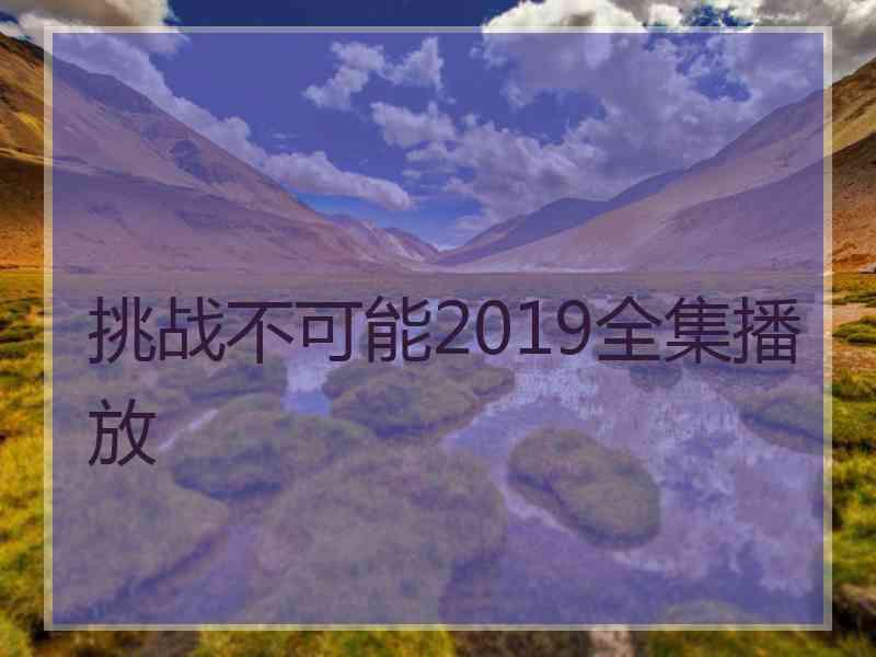 挑战不可能2019全集播放