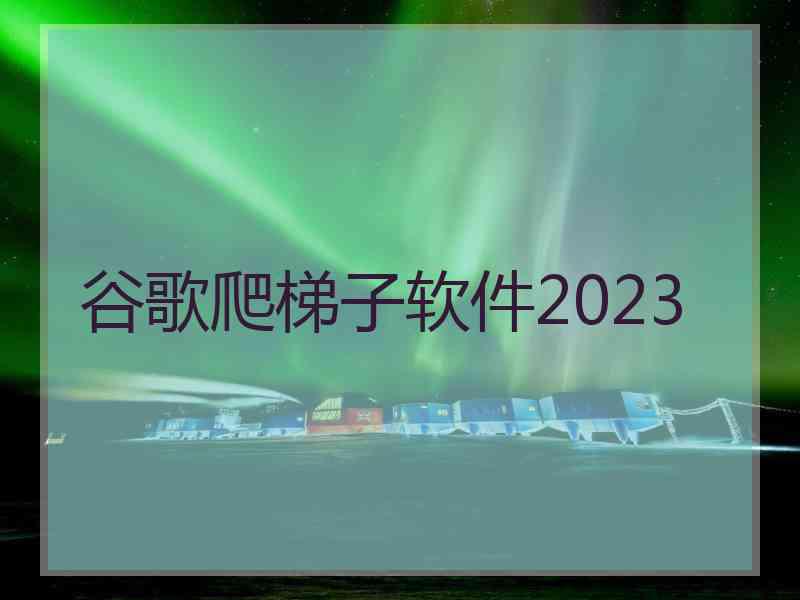 谷歌爬梯子软件2023