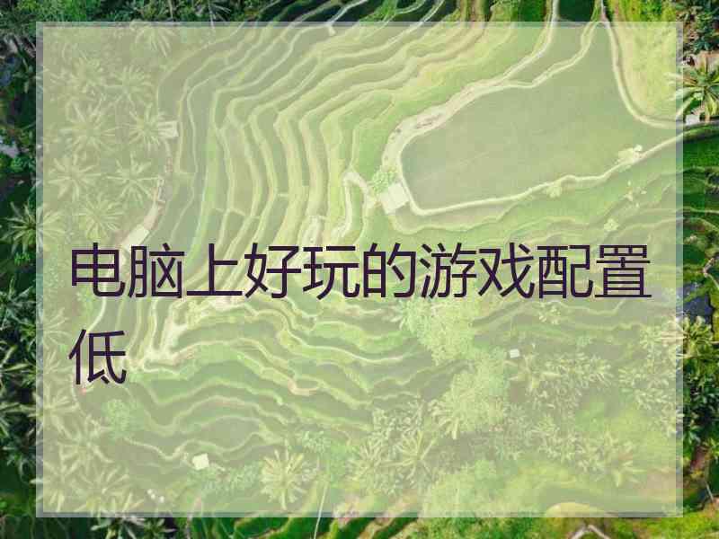 电脑上好玩的游戏配置低