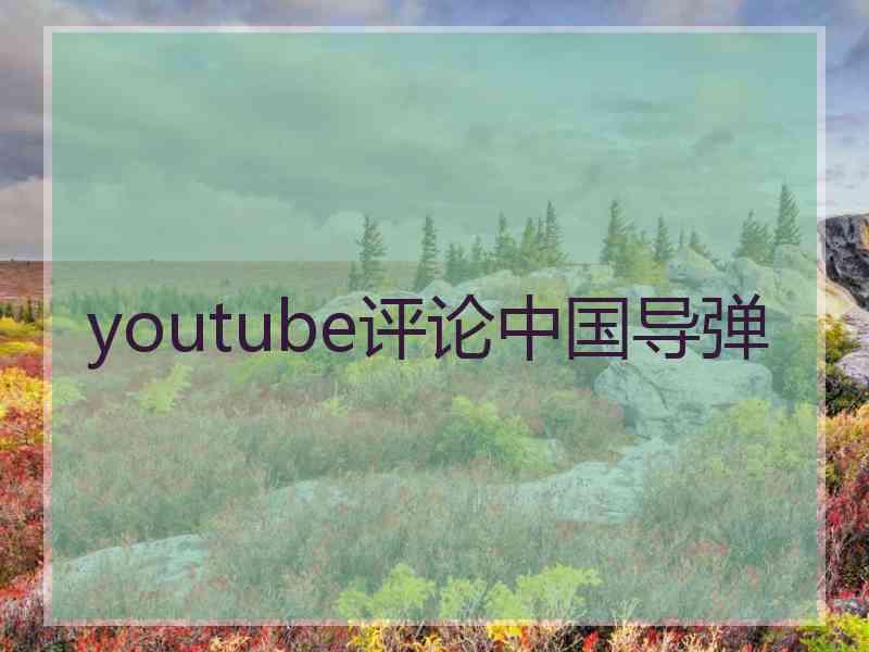 youtube评论中国导弹