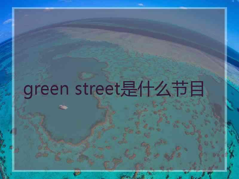 green street是什么节目