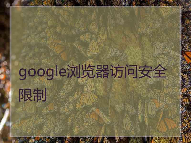 google浏览器访问安全限制