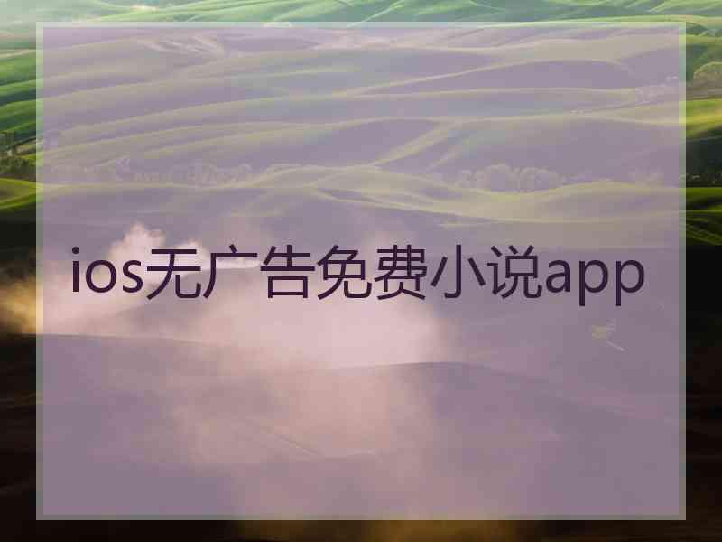 ios无广告免费小说app